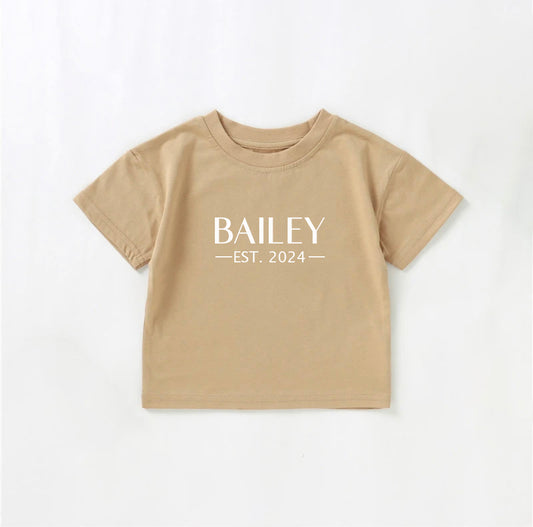 Personalised short sleeve t-shirt - Beige