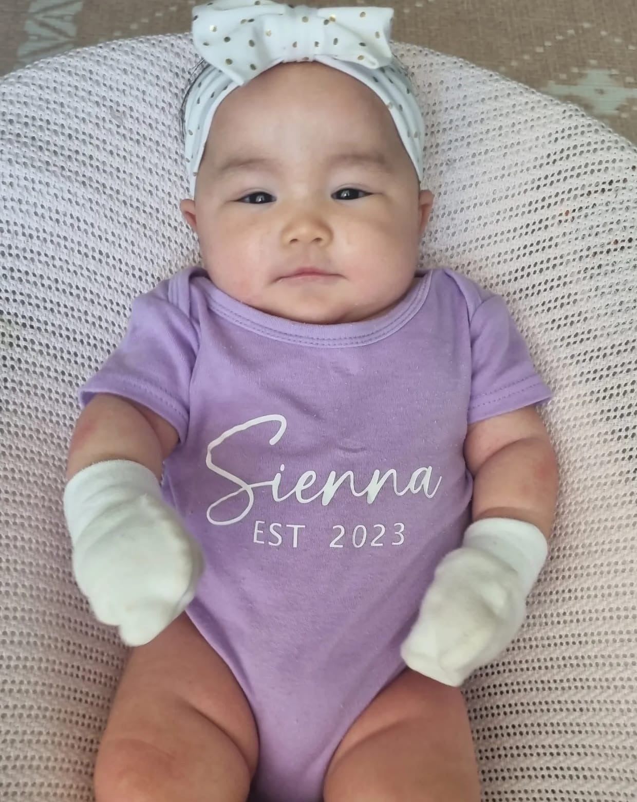 Personalised Short Sleeve Bodysuit- Purple