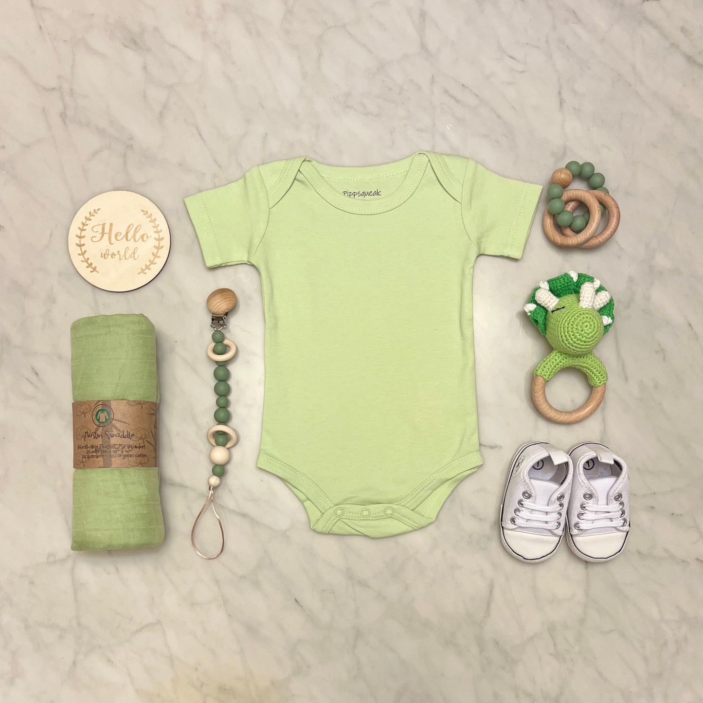 Green Dinosaur Baby Gift Hamper