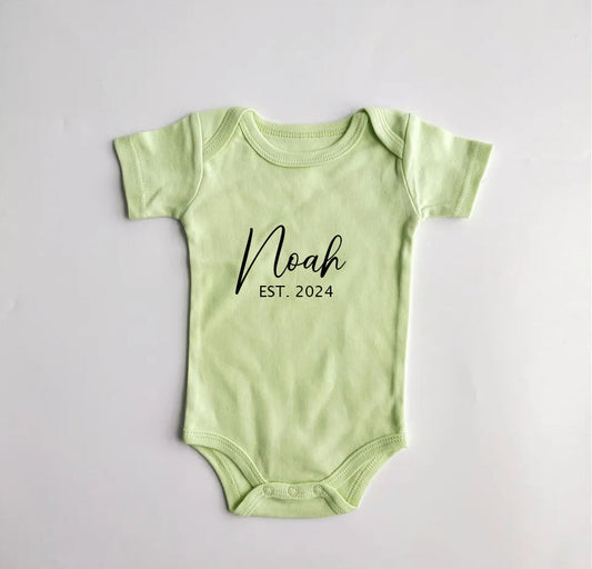 Personalised Short Sleeve Bodysuit- Green