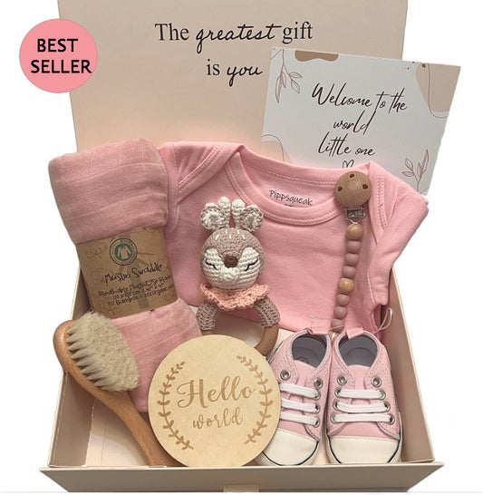 Pink Deer Baby Gift Hamper